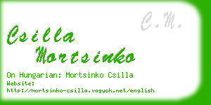 csilla mortsinko business card